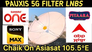 pauxis 5G Filter lnbs chaik on Asiasat 1055°E [upl. by Ecnerolf]