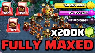 I MAXED TOWN HALL 16 with 200K GEMS in 26 MINUTES UPGRADE amp GEMMING Spree TH16 Gameplay  COC [upl. by Ikkin]