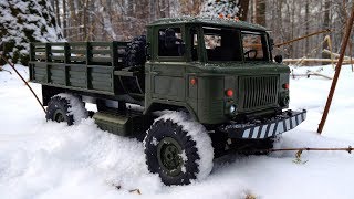 Газ66 Грузовик на Радиоуправлении WPL B24 116 4WDЗимние Испытания [upl. by Anaujait]