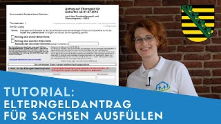 ▶ Elterngeldantrag für Sachsen ausfüllen  Tipps [upl. by Agnola91]