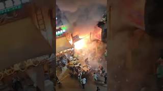 Boom 💥💥💥💥💥💥Fireworks on fire at hyderabad fireworks fire viral Diwali boom danger [upl. by Marko]