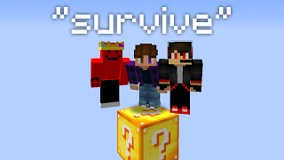 3 Idiots Survive on One Lucky Block in Minecraft [upl. by Eisset728]