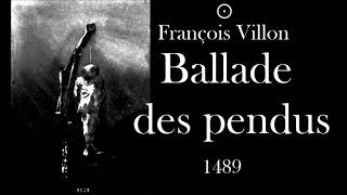 François Villon la Ballade des pendus lu par Gérard Philipe [upl. by Adnoral]