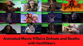 Animated Movie Villains Defeats and Deaths with healthbars [upl. by Egreog]