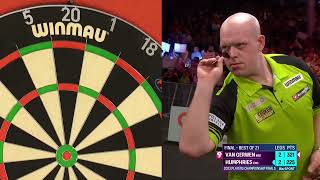 NINE DARTER Michael van Gerwen v Luke Humphries  2023 Players Championship Finals [upl. by Abbott]