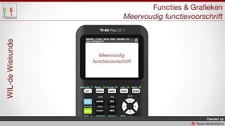 TI84 Plus CET Meervoudig functievoorschrift [upl. by Eetsud]