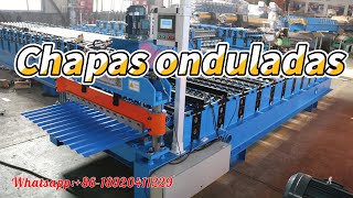 Maquina fabricación de Chapas Onduladas galvanizada para techos [upl. by Vernier]