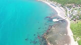 Plazhi i Gjeneralit Generals beach Bardhor Kavajë  Albania by Drone 4K [upl. by Retsim]