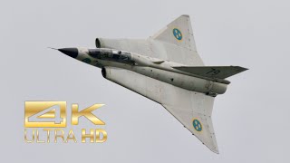 4K Saab Draken Swedish Air Force Historic Flight flying Display Airpower 2022 AirShow Zeltweg [upl. by Ylime]