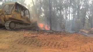 Bulldozers working at fires [upl. by Argile]