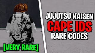 COOLEST JUJUTSU KAISEN CAPE IDS TO USE  ROBLOX Strongest Battlegrounds Cape ids [upl. by Nason]