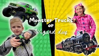 🚚 Monster Trucks or Magic Wizarding day 🧙🏽‍♀️Amazing Fun‼️🤣😱🤪 [upl. by Sirref489]