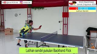 Backhand Flick Latihan Pingpong Sendiri [upl. by Adiesirb896]