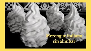 Como hacer merengue italiano para decorar tartas  sin almíbar y con solo 2 ingredientes [upl. by Riehl]