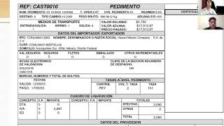 Llenado de pedimentos aduaneros [upl. by Einhorn320]