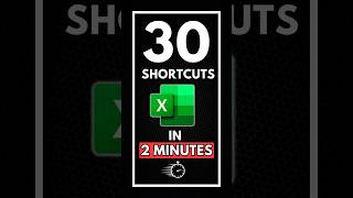 30 Excel Shortcuts in 2 minutes [upl. by Porush]