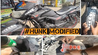 Hero Honda Hunk Modified With Radium Stickers hunk bikemodify radiumart [upl. by Ahsote]