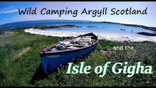 Wild Camping at Skipness Argyll Scotland with a trip to Achamore Gardens on the Isle of Gigha [upl. by Eelanaj]