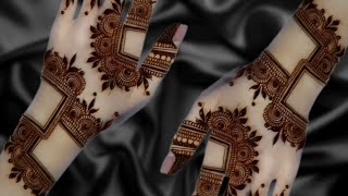 Square Mehndi Designs For Back Hand ll Easy Arabic Mehndi Design For Front Handll New stylish Mehndi [upl. by Llen]