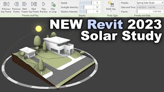 Solar Study in Revit  New Revit 2023 Feature [upl. by Gorlicki795]