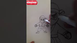 Easy Drawing Ninjaeasydrawing ninja shorts [upl. by Tito]