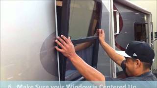 How to Install a Window into a RV [upl. by Ahserkal]