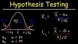 Hypothesis Testing Problems  Z Test amp T Statistics  One amp Two Tailed Tests 2 [upl. by Edea139]