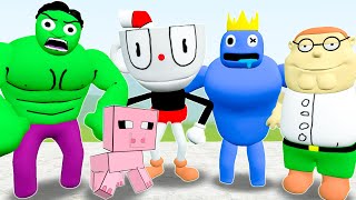 NEW RANDOM TEAM from 3D SANIC CLONES MEMES in Garrys Mod Hulk Blue Cuphead Peter Griffin [upl. by Eiryk]