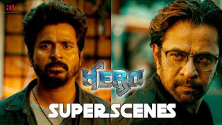 Hero Super Scenes  Can the hero thwart the unfolding villainous plots  Sivakarthikeyan  Arjun [upl. by Annoik]