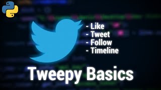 Beginner Tweepy Tutorial Python [upl. by Kort]