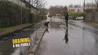 007 1 Unclogging a storm drain after heavy rain in Germany [upl. by Gut]