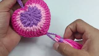 Cómo hacer un CORAZÓN Mediano a Crochet  PASO A PASO  corazón tejido a crochet fácil [upl. by Peonir357]