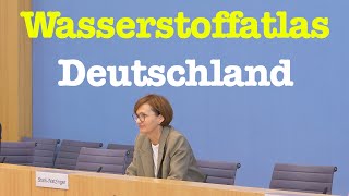 Wasserstoffatlas Deutschland  Bundesministerin Bettina StarkWatzinger FDP  BPK 21 Juli 2022 [upl. by Enneicul]