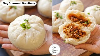 Veg Bao Buns Recipe  Steamed Bao with Veg Stuffing  TheTerraceKitchen [upl. by Kylah]