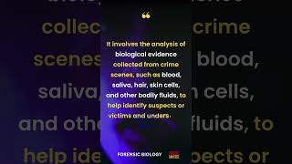 Expert Guide to Forensic Science Disciplines Forensic Biology finally revealed [upl. by Haraz]