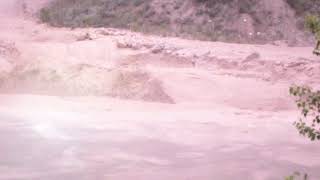 Illgraben 14062017  lave torrentielle Murgang Debris flow [upl. by Neelsaj]