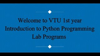 Introduction to Python Programming BPLCK105205BVTULab Program 1bSeniorCitizenprogram [upl. by Ladin176]