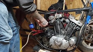 Pt5 1979 Ironhead sporster project  compression test [upl. by Berry204]