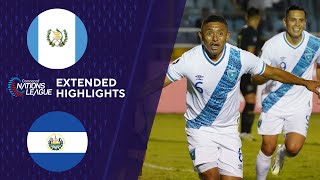 Guatemala vs El Salvador Extended Highlights  CONCACAF Nations League  CBS Sports Golazo [upl. by Ossie155]