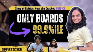 How She Got COEP CS by Studying ONLY for BOARDS 😧🔥 Toppers Strategy for 999ile❤️aadityacoep [upl. by Aneles619]