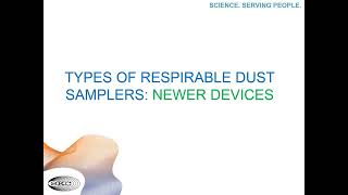 Webinar Respirable Dust Samplers Performance Criteria and Available Samplers 113018 [upl. by Atonsah243]