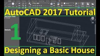 Beginner Tutorial 1 AutoCAD 2017  Designing a Basic House [upl. by Summer]