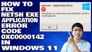 How To Fix Netshexe Application Error Code 0xc0000142 in Windows 11 [upl. by Gurevich]