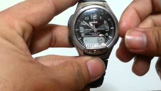 how to adjust the time on CASIO ILLUMINATORAQ180W [upl. by Lang]