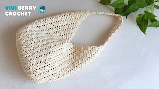 DIY Crochet Bag  Crochet Shoulder Bag Tutorial  Wonderful Crochet Pattern  ViVi Berry Crochet [upl. by England]