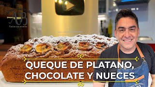 QUEQUE DE PLATANO CHOCOLATE Y NUECES El queque más hermoso que verás salir de tu horno [upl. by Timoteo250]