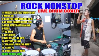 NONSTOP ROCK COLLECTION DRUM COVER [upl. by Negeam]