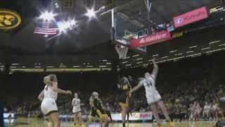 Iowa WBB First Win for Jan Jenson [upl. by Teplica628]