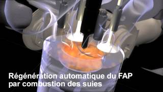 FAP  filtre à particules additivé diesel une innovation PSA Peugeot Citroën [upl. by Vandyke]