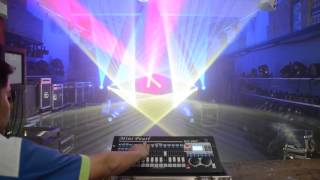 JUN PRO Mini Pearl DMX controller with sharpy Beam 230 Double prism  stage lighting [upl. by Zilef227]